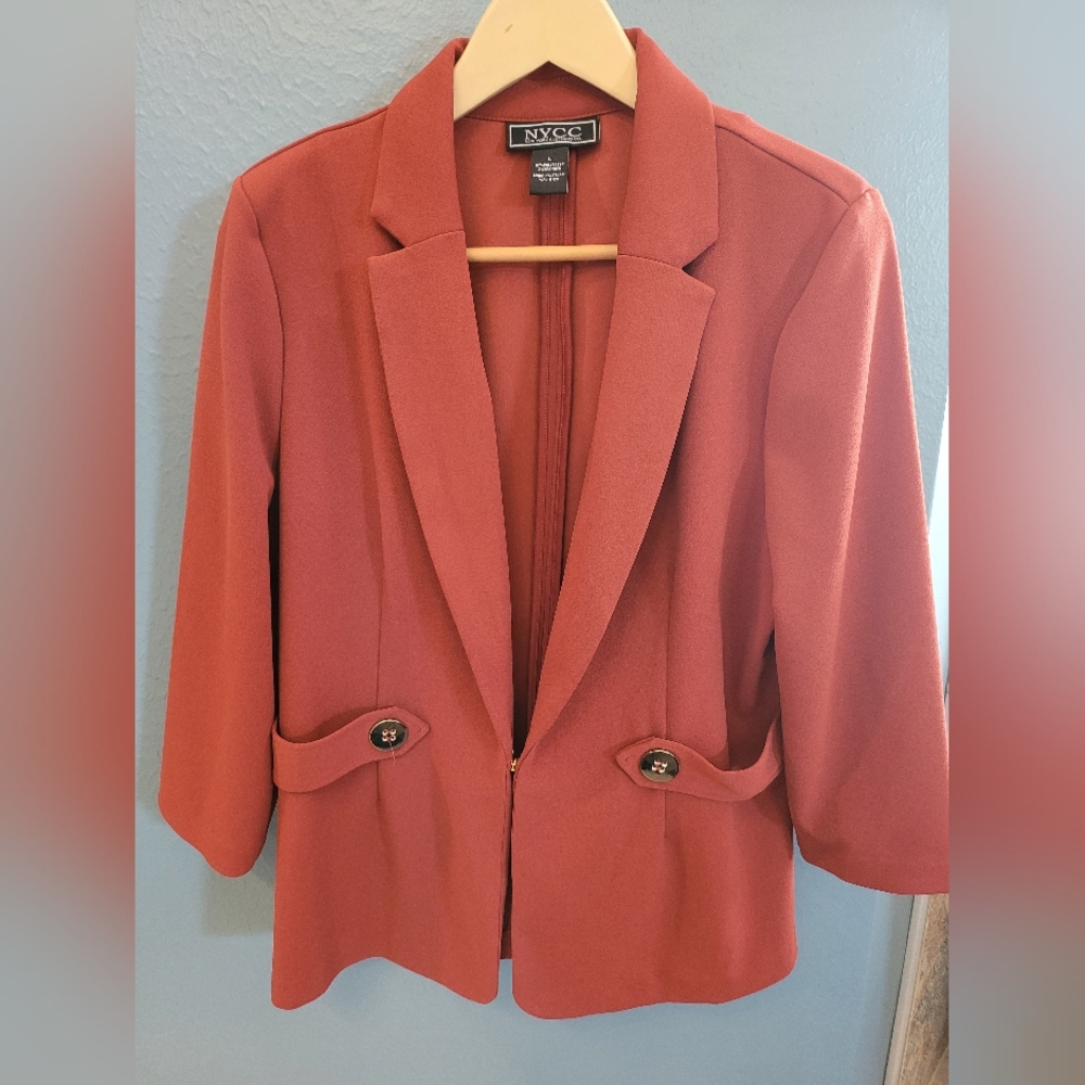 Women's NYCC burnt orange large blazer